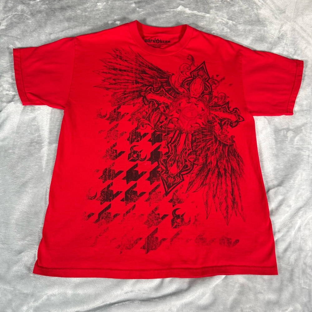 Darkstar Skateboards T Shirt Mens Large Cross Grunge Y2K READ!